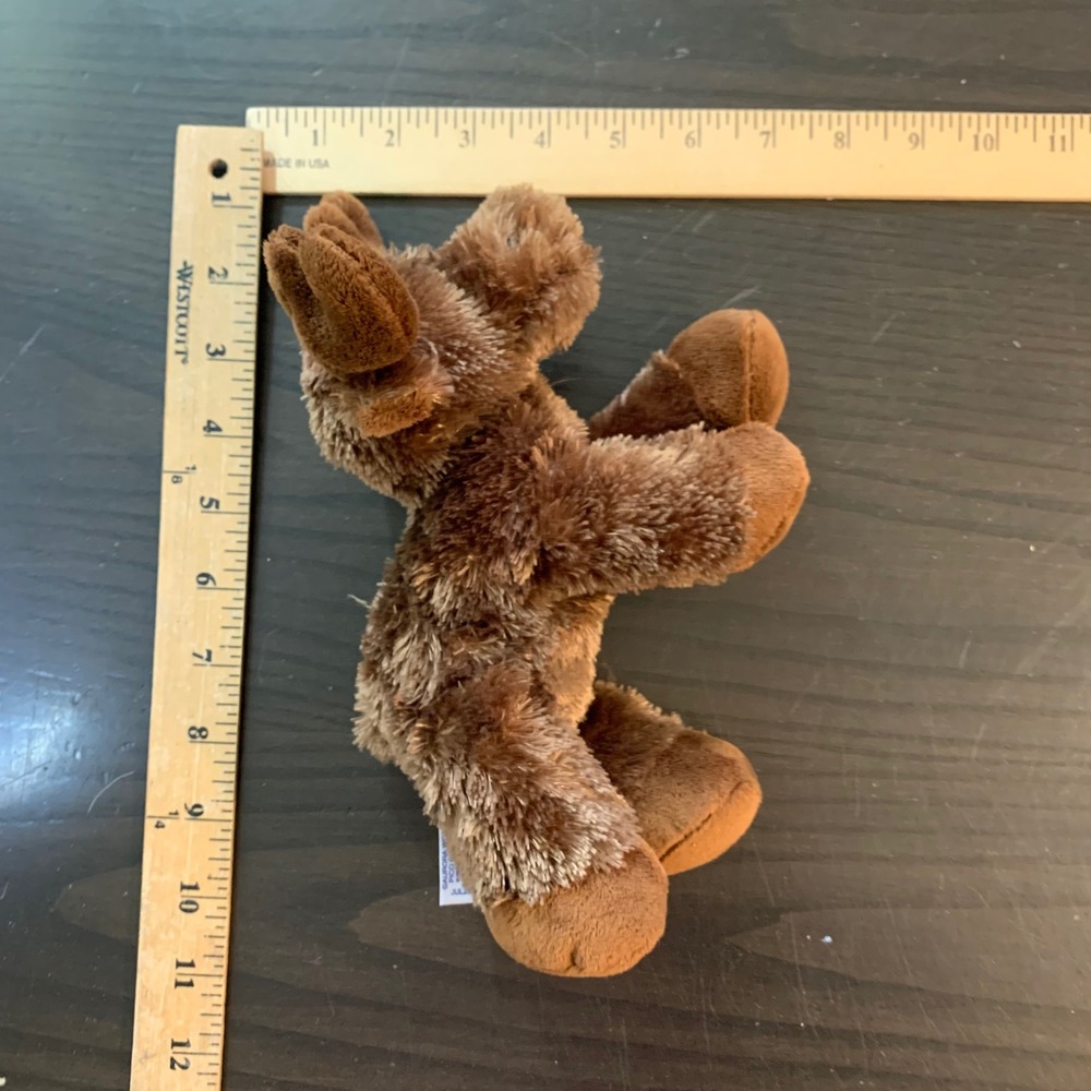 Aurora Brown Moose Plush Soft Shaggy Stuffed Animal Woodland Toy 2023 Cozy